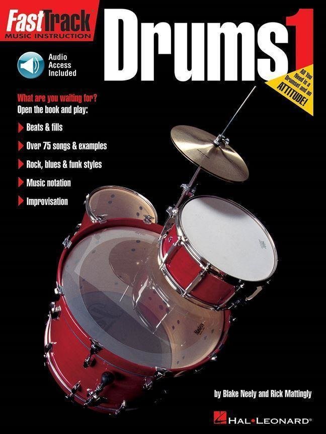 Music sheet for drums and percusion Hal Leonard FastTrack - Drums Method 1 Music Book