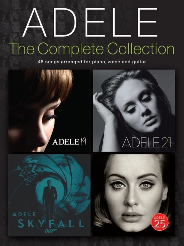 Noder til klaverer Adele The Complete Collection Piano, Vocal and Guitar Musik bog