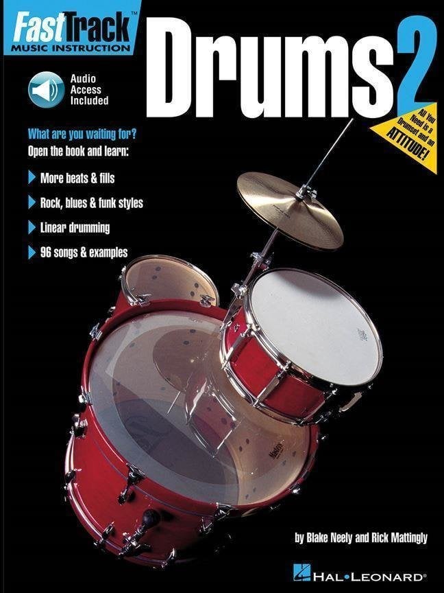 Music sheet for drums and percusion Hal Leonard FastTrack - Drums Method 2 Music Book
