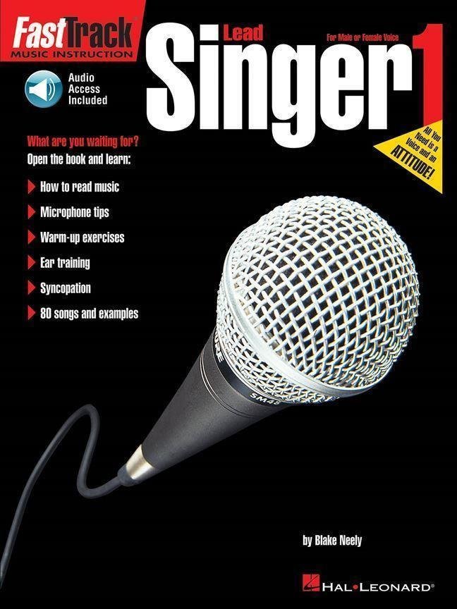 Solo vocal literature Hal Leonard FastTrack - Lead Singer Method 1 Music Book