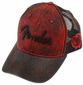 Hat Fender Washed Trucker Dark Red/Blk One Size - 1