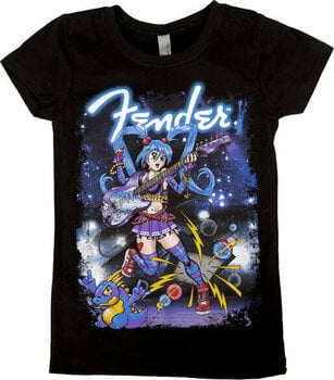 Marškinėliai Fender Girls' Anime Rocker T-Shirt Black XL (12 Years) - 1