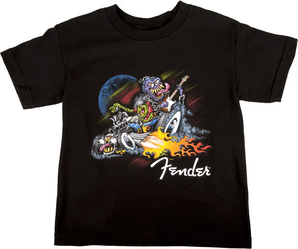 Maglietta Fender Boys Rockabilly T-Shirt Black S (6 Years)