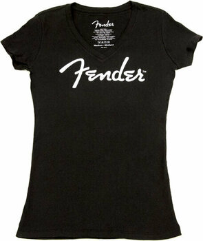 T-Shirt Fender Ladies Distressed Logo T-Shirt Black S - 1