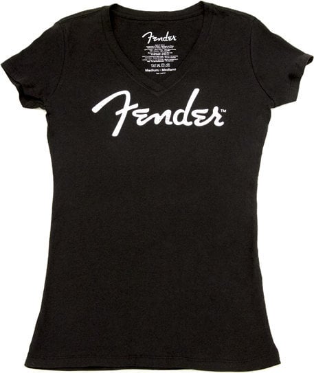Maglietta Fender Ladies Distressed Logo T-Shirt Black XL