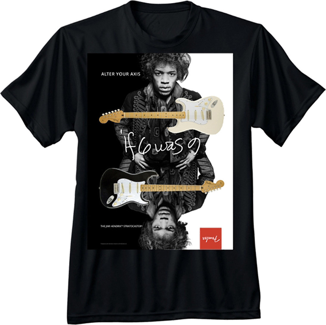 Camiseta de manga corta Fender Jimi Hendrix Collection Alter Your Axis T-Shirt Black M