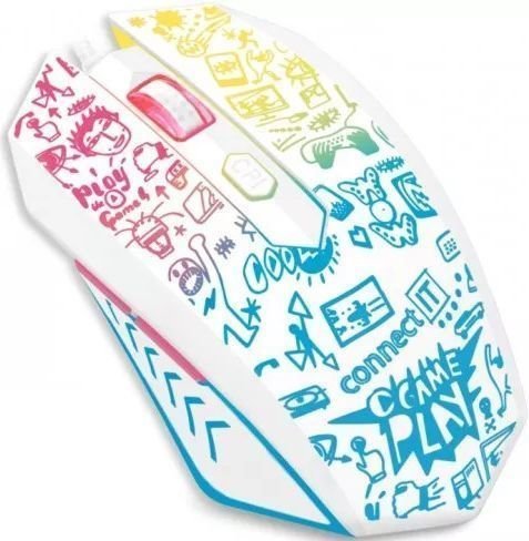 Gaming mouse Connect IT Doodle White Limited Edition