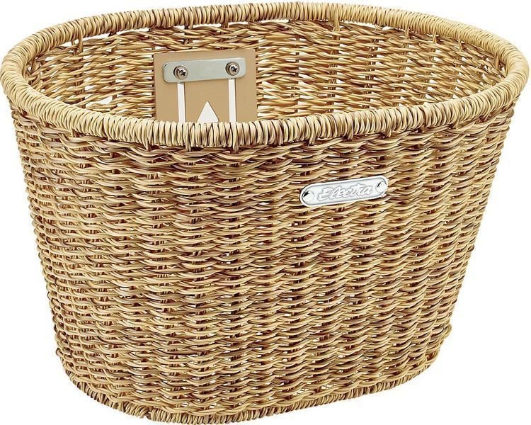 Cyclo-bærer Electra Plastic Woven Light Brown Bicycle basket