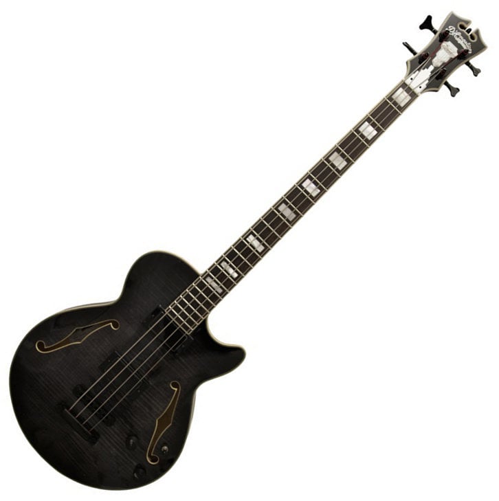Ημιακουστική Μπάσο Κιθάρα D'Angelico EX-BASS Black Hardware Grey Black