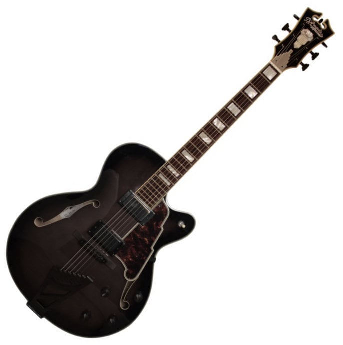 Ημιακουστική Κιθάρα D'Angelico EX-DH Grey Black with Black Hardware