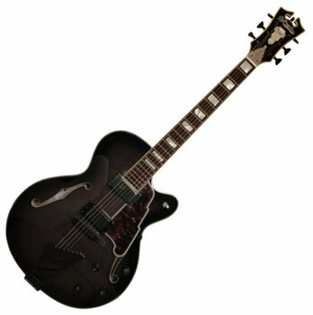 Ημιακουστική Κιθάρα D'Angelico EX-DH Grey Black with Black Hardware - 1