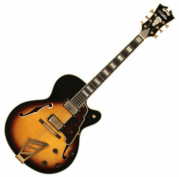 Ημιακουστική Κιθάρα D'Angelico EX-DH Vintage Sunburst - 1