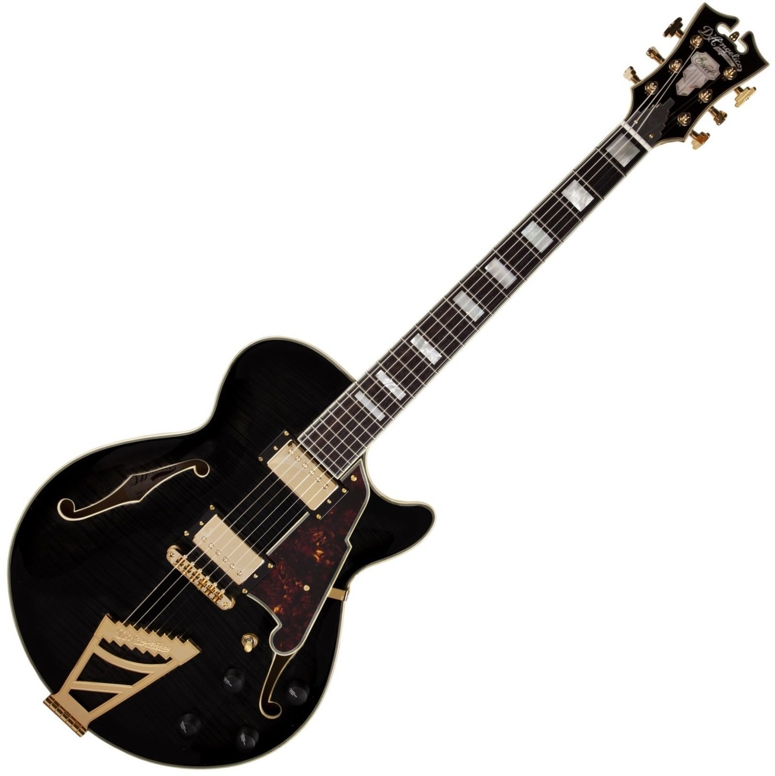 Puoliakustinen kitara D'Angelico EX-SS Musta