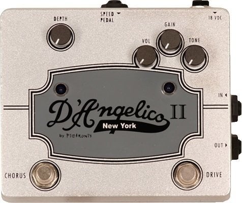 Efect de chitară D'Angelico Pedal II FAT Overdrive with Double Chorus pedal