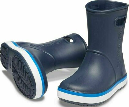 Buty żeglarskie dla dzieci Crocs Kids' Crocband Rain Boot Navy/Bright Cobalt 24-25 - 1
