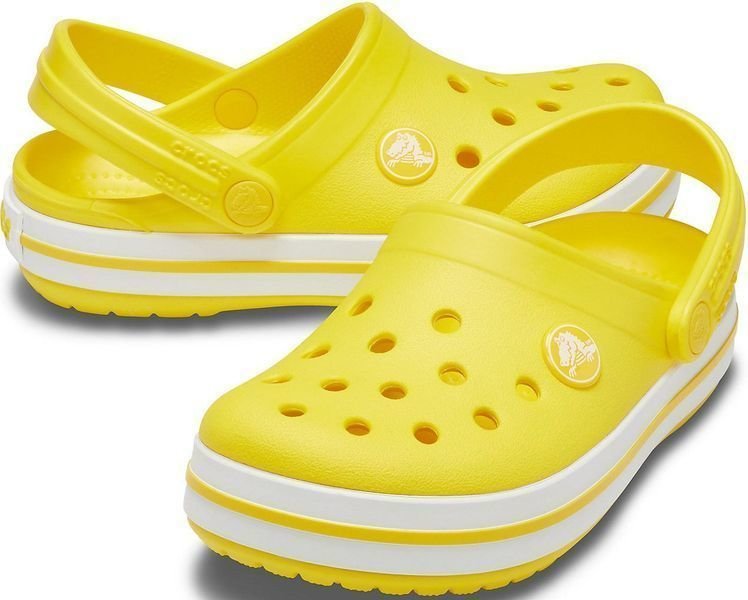Kids Sailing Shoes Crocs Kids' Crocband Clog Lemon 24-25