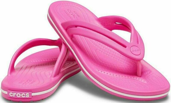 Womens Sailing Shoes Crocs Crocband Flip Electric Pink 34-35 - 1