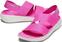 Womens Sailing Shoes Crocs Women's LiteRide Stretch Sandal Electric Pink/Almost White 36-37