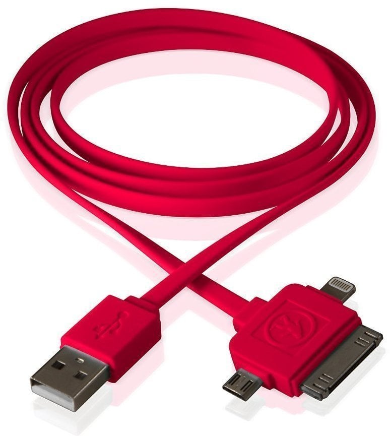 USB-kabel Outdoor Tech Calamari - 3-In-1 Charge Cable - Red