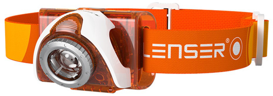 Stirnlampe batteriebetrieben Led Lenser SEO 3 Orange 90 lm Kopflampe Stirnlampe batteriebetrieben