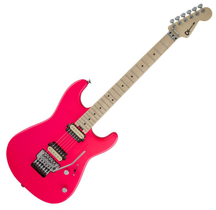 Electric guitar Charvel Pro Mod San Dimas Style 1 HH FR MN Neon Pink