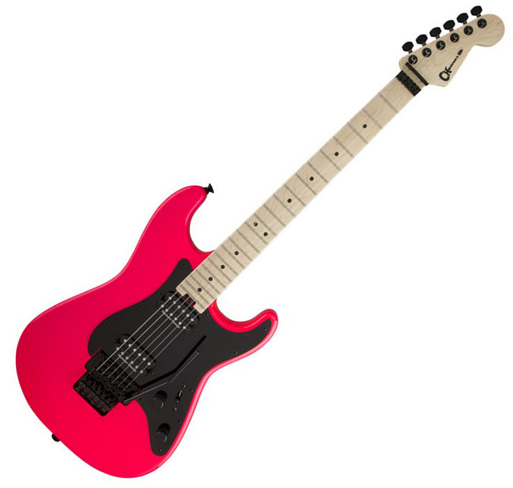 Guitarra elétrica Charvel Pro Mod So-Cal Style 1 HH FR MN Neon Pink