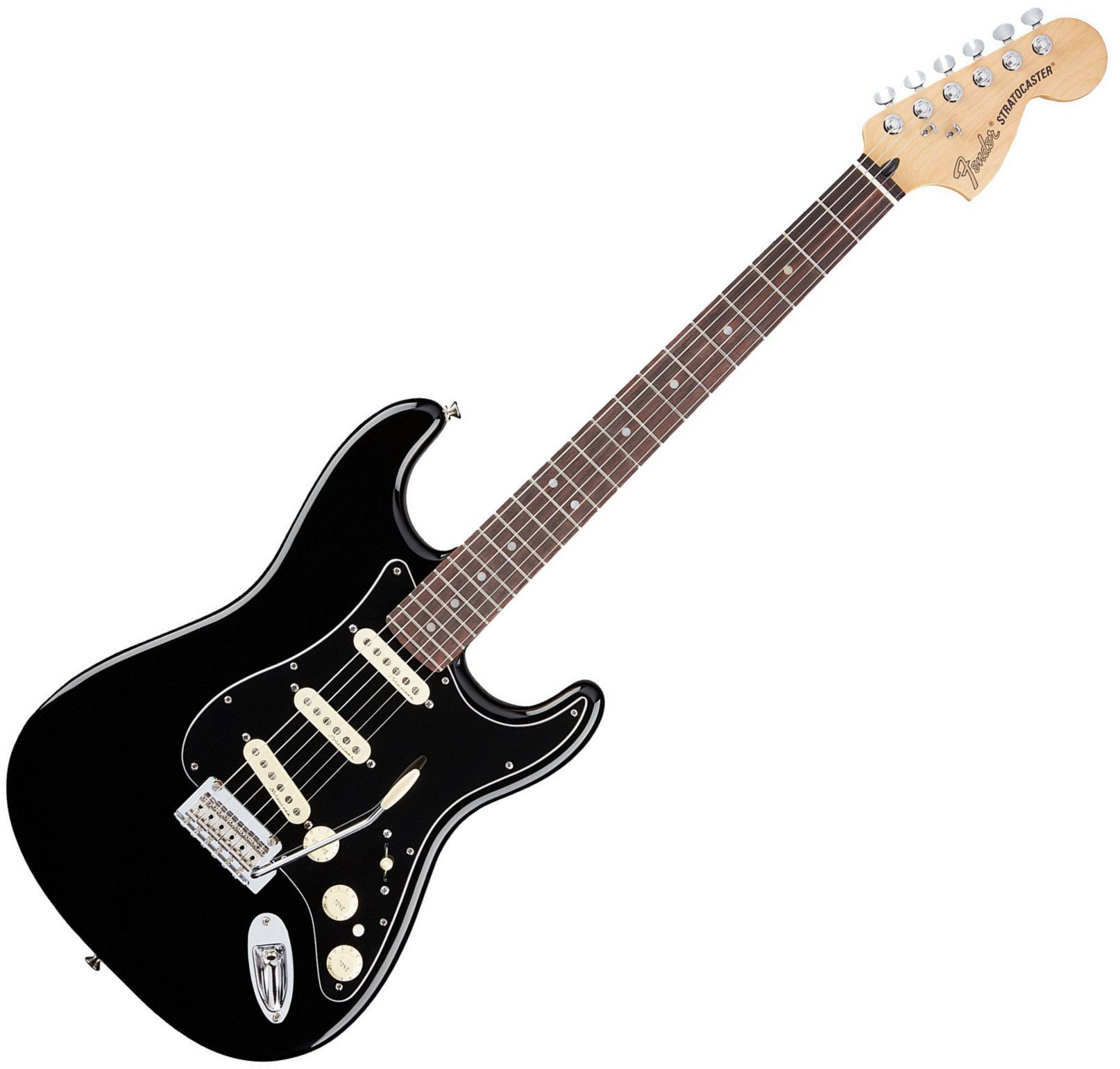 Elektrische gitaar Fender Deluxe Stratocaster RW Black