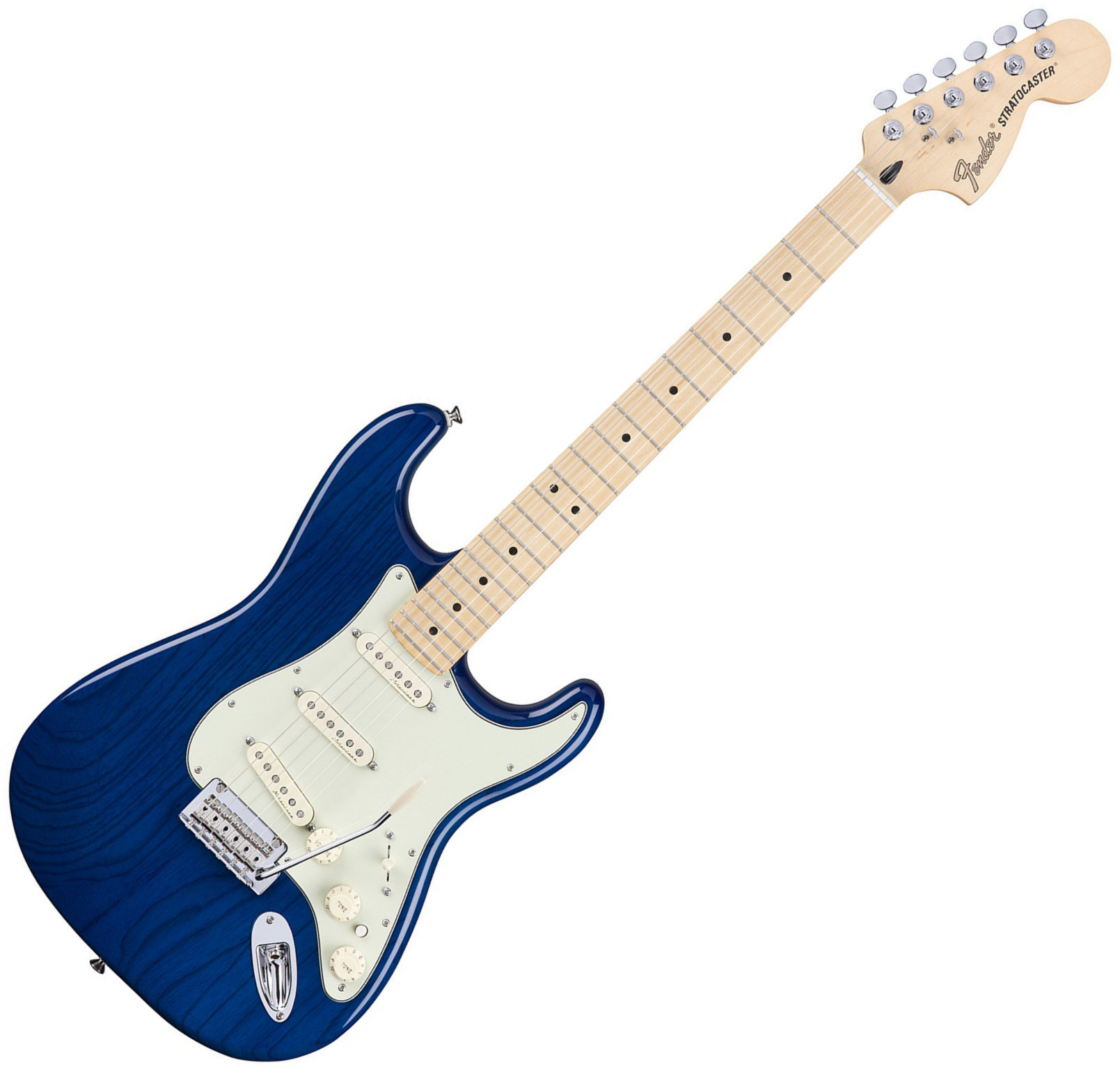 Guitare électrique Fender Deluxe Stratocaster MN Sapphire Blue Transparent