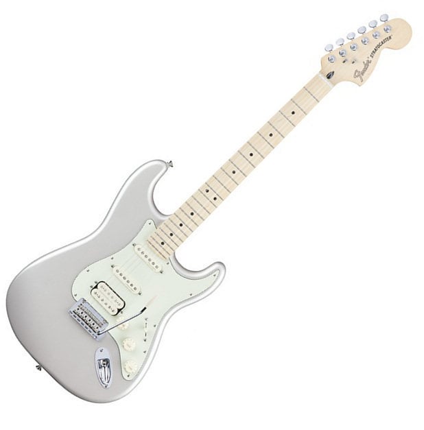 E-Gitarre Fender Deluxe Stratocaster HSS MN Blizzard Pearl