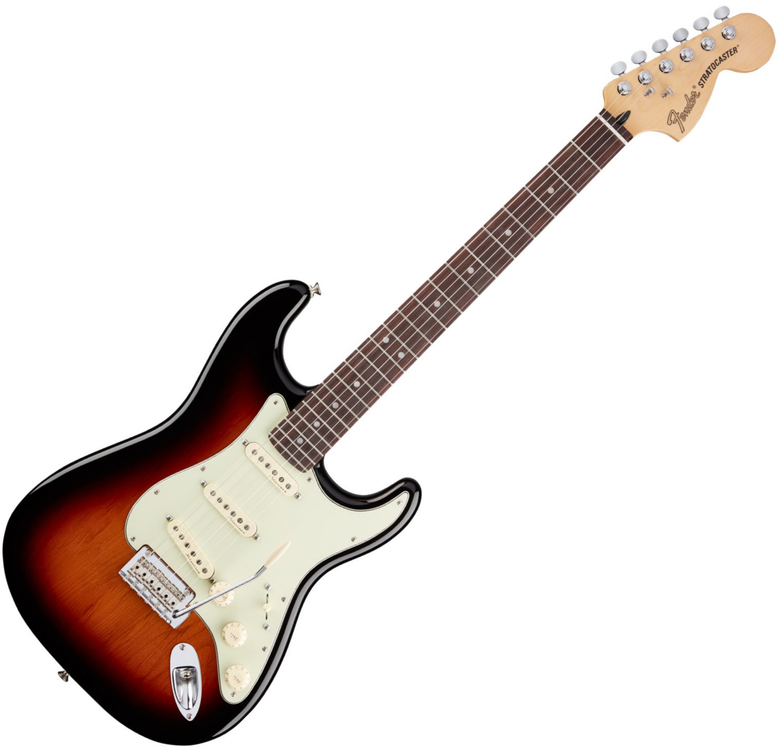 E-Gitarre Fender Deluxe Roadhouse Stratocaster, RW, 3 Tone Sunburst