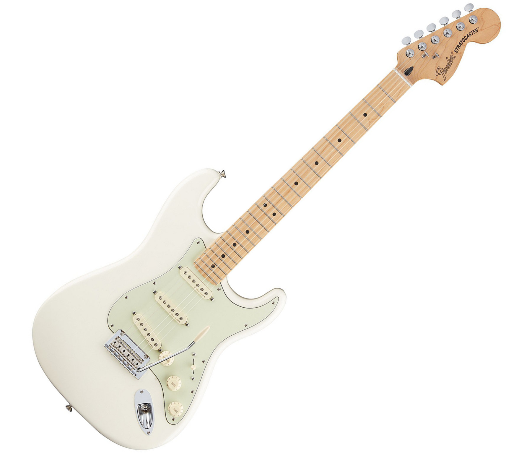 Elektriska gitarrer Fender Deluxe Roadhouse Stratocaster MN Olympic White
