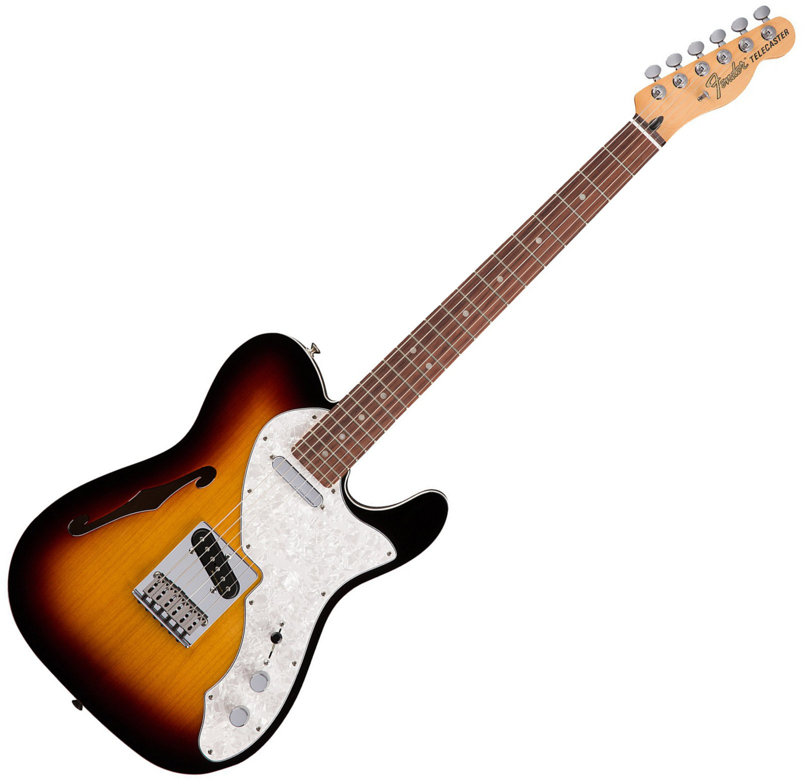 Elektrická gitara Fender Deluxe Telecaster Thinline RW 3 Color Sunburst