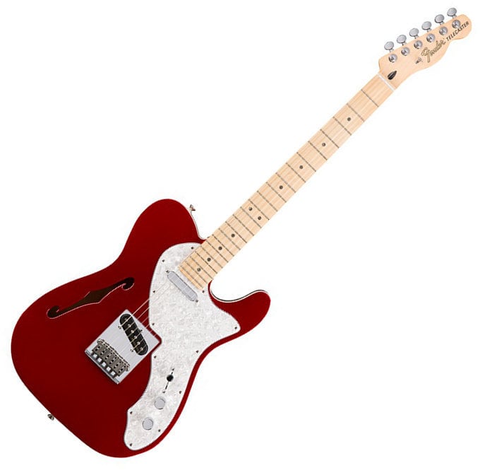 Elektrická gitara Fender Deluxe Telecaster Thinline MN Candy Apple Red