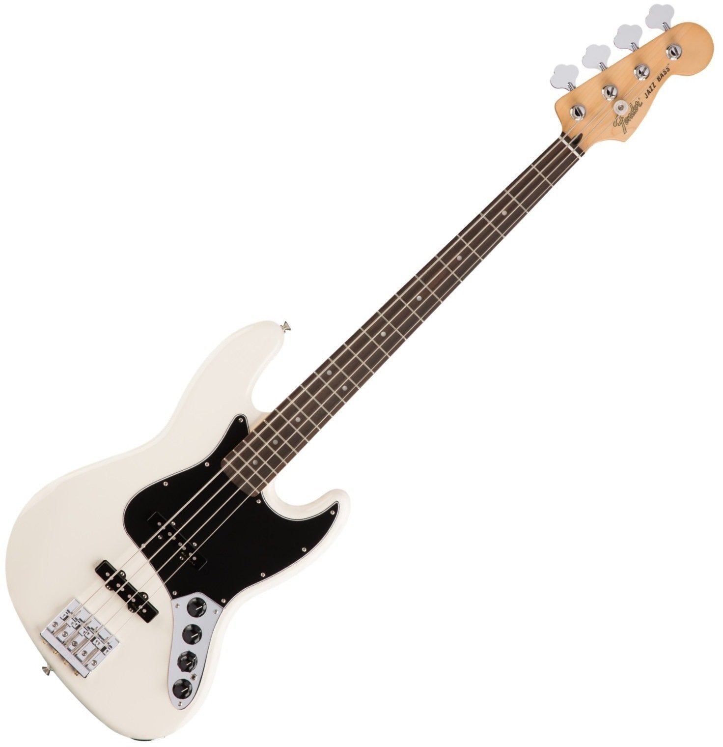 Elektrische basgitaar Fender Deluxe Active Jazz Bass, RW, Olympic White