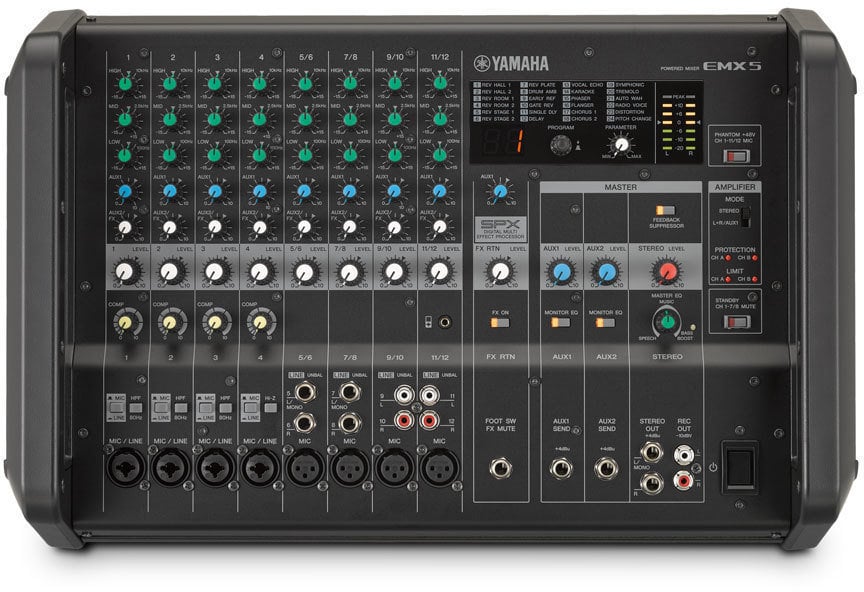 Tables de mixage amplifiée Yamaha EMX5 Tables de mixage amplifiée
