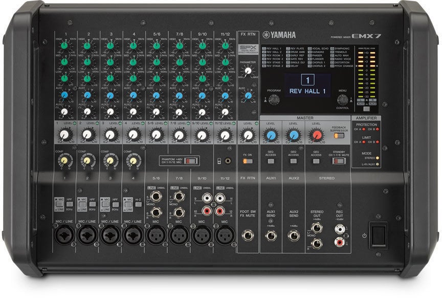 Tables de mixage amplifiée Yamaha EMX7 Tables de mixage amplifiée