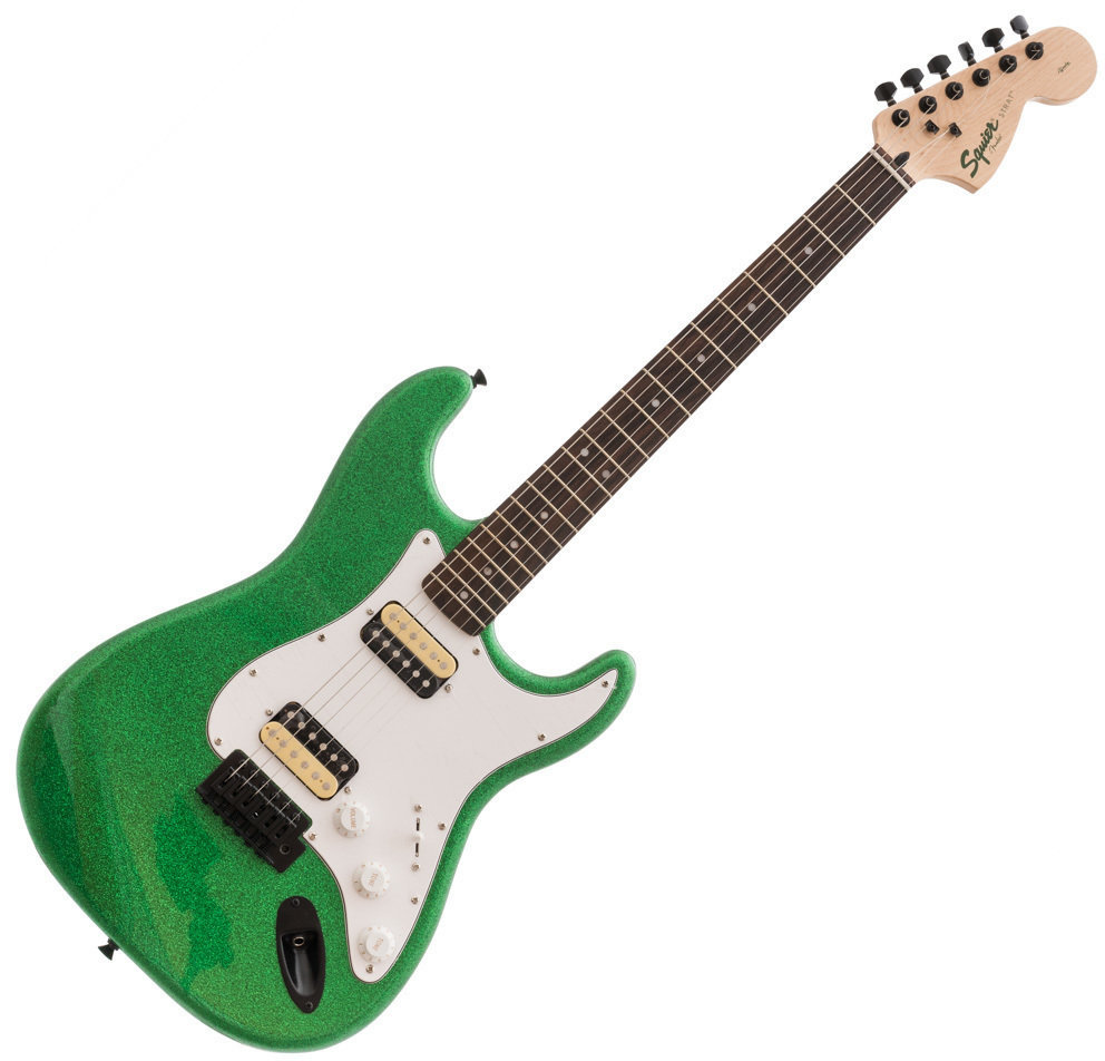 Elektrische gitaar Fender Squier Affinity Strat Sparkle with Tremolo, RW, Candy Green LTD