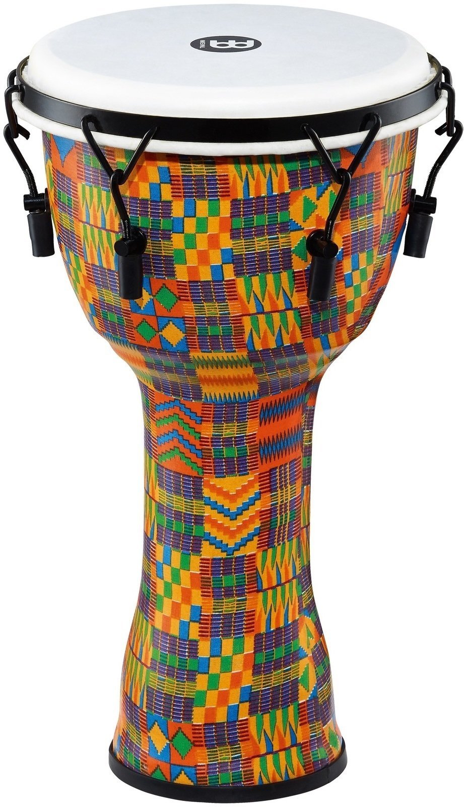 Kenyan Quilt Meinl PMDJ2-M-F 10 inch Mechanical Tuned Travel Series Djembe with Synthetic Head