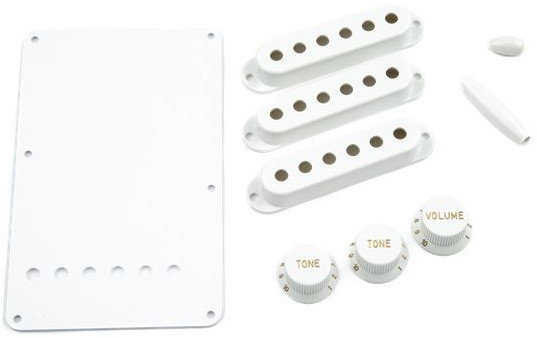 Guitar pickup ring, Guitar pickup cover Fender Pure Vintage 1954 Stratocaster Accessory Kit White