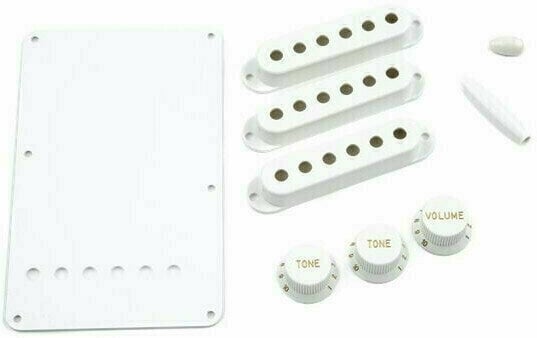 Guitar pickup ring, Guitar pickup cover Fender Pure Vintage 1954 Stratocaster Accessory Kit White - 1