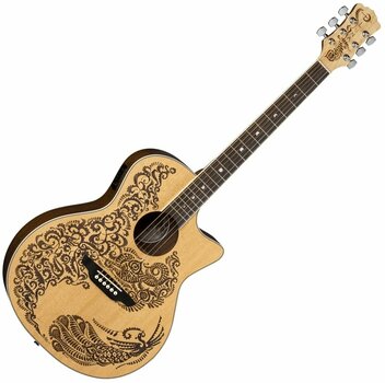 Elektroakustická gitara Jumbo Luna Henna Paradise A/E Laser Henna "Paradise" Design - 1