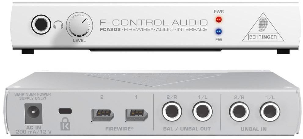 Interface de áudio FireWire Behringer FCA 202 F-CONTROL AUDIO