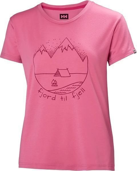 Majica na prostem Helly Hansen W Skog Graphic Azalea Pink L Majica na prostem