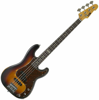 4-string Bassguitar ESP LTD Vintage-204 Rosewood Distressed 3 Tone Burst - 1