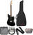 Elektromos gitár Fender Squier Affinity Series Jazzmaster HH IL Black Deluxe SET Fekete
