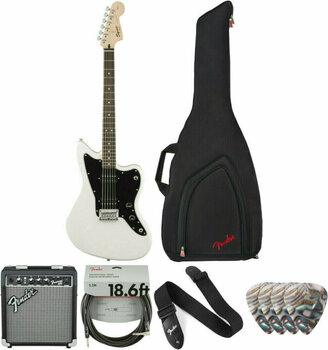 Електрическа китара Fender Squier Affinity Series Jazzmaster HH IL Arctic White Deluxe SET Arctic White - 1