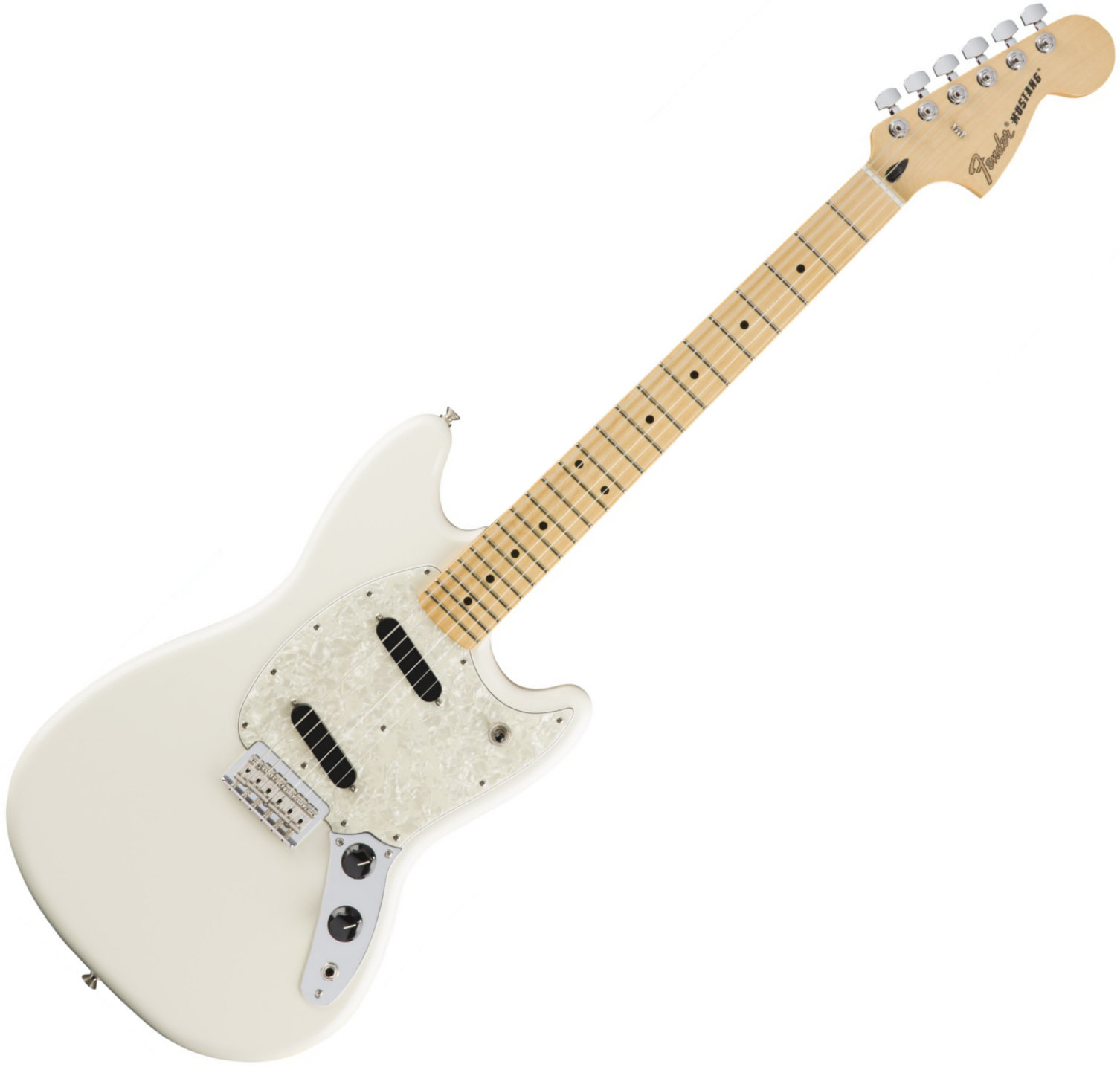 Elektromos gitár Fender Mustang Maple Fingerboard Olympic White