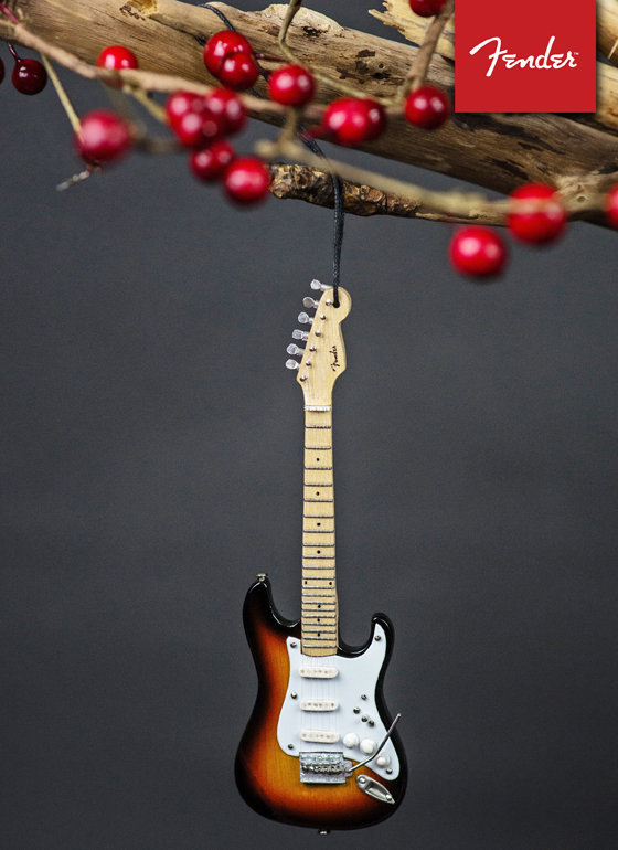Kiti muzikos priedai Fender Christmas Ornament 6" Strat Sunburst