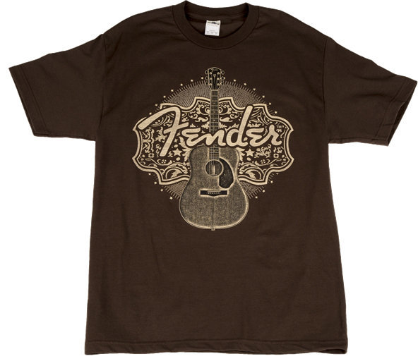 Camiseta de manga corta Fender T-Shirt Acoustic Brown M