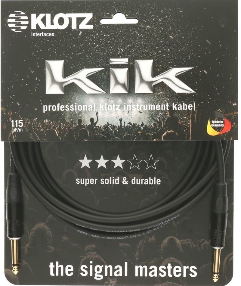 Câble pour instrument Klotz KIKKG9-0PPSW Noir 9 m Droit - Droit